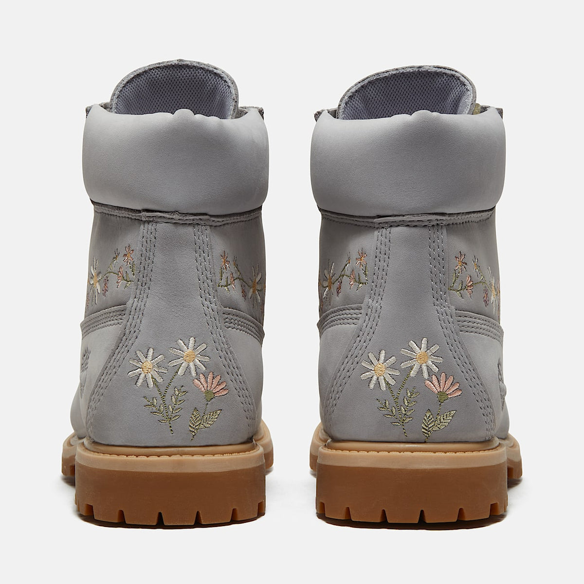 TIMBERLAND WOMEN'S 7.5 PREMIUM 6 IN LACE WATERPROOF BOOT LT GREY NUBUCK