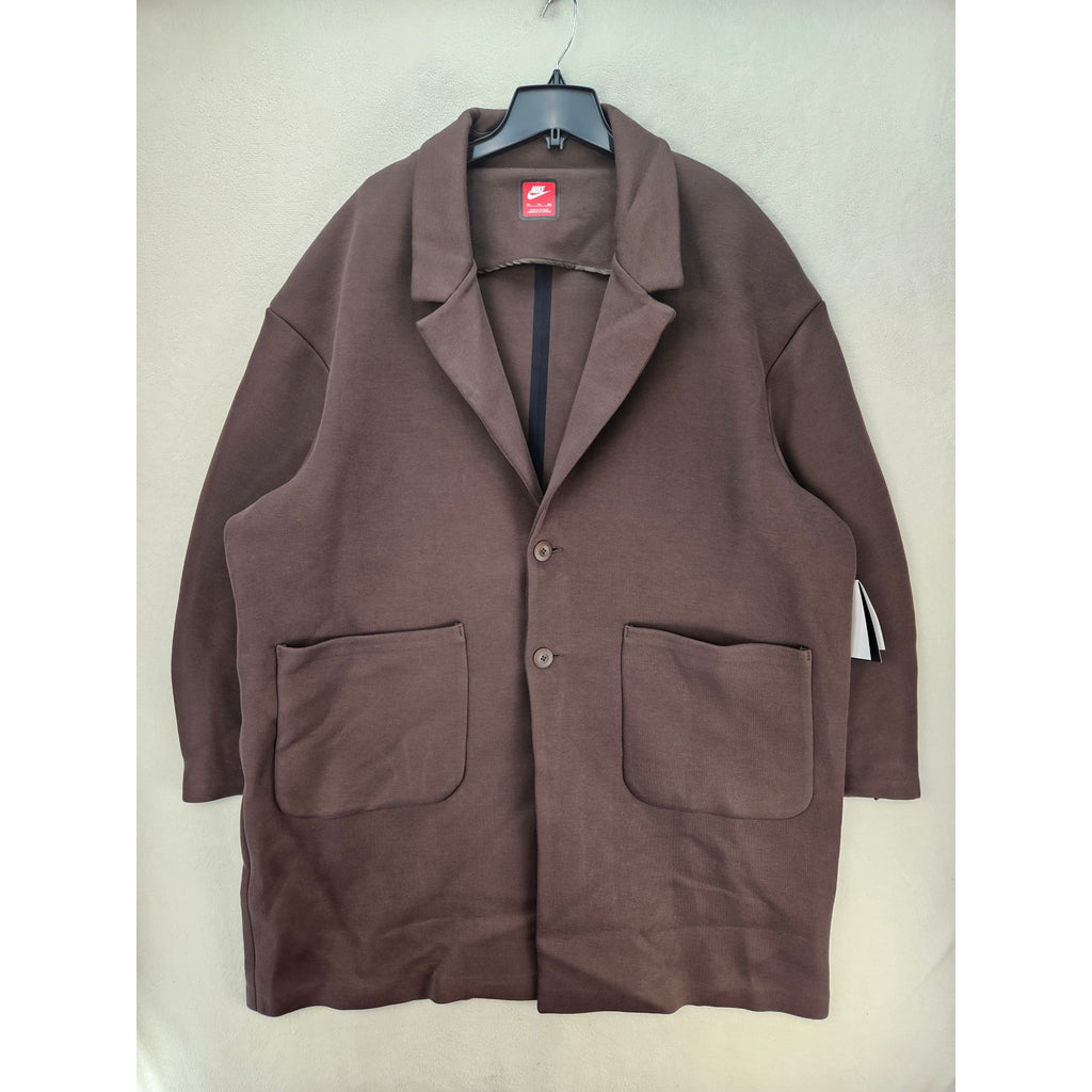 NIKE MEN'S XXL TECH FLEECE BLAZER COAT JACKET BROWN NWT FN0601-237