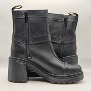 DR MARTENS WOMEN'S 10 SPENCE HRNS HEELED HARNESSED BOOT SMOOTH RUGGED 42614001
