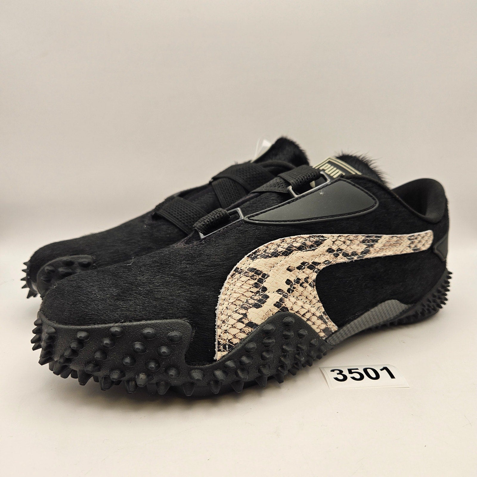 PUMA X A$AP ROCKY MEN'S 8 MOSTRO OG BLACK COW HAIR SNAKESKIN AWGE 406497-01 NWOB