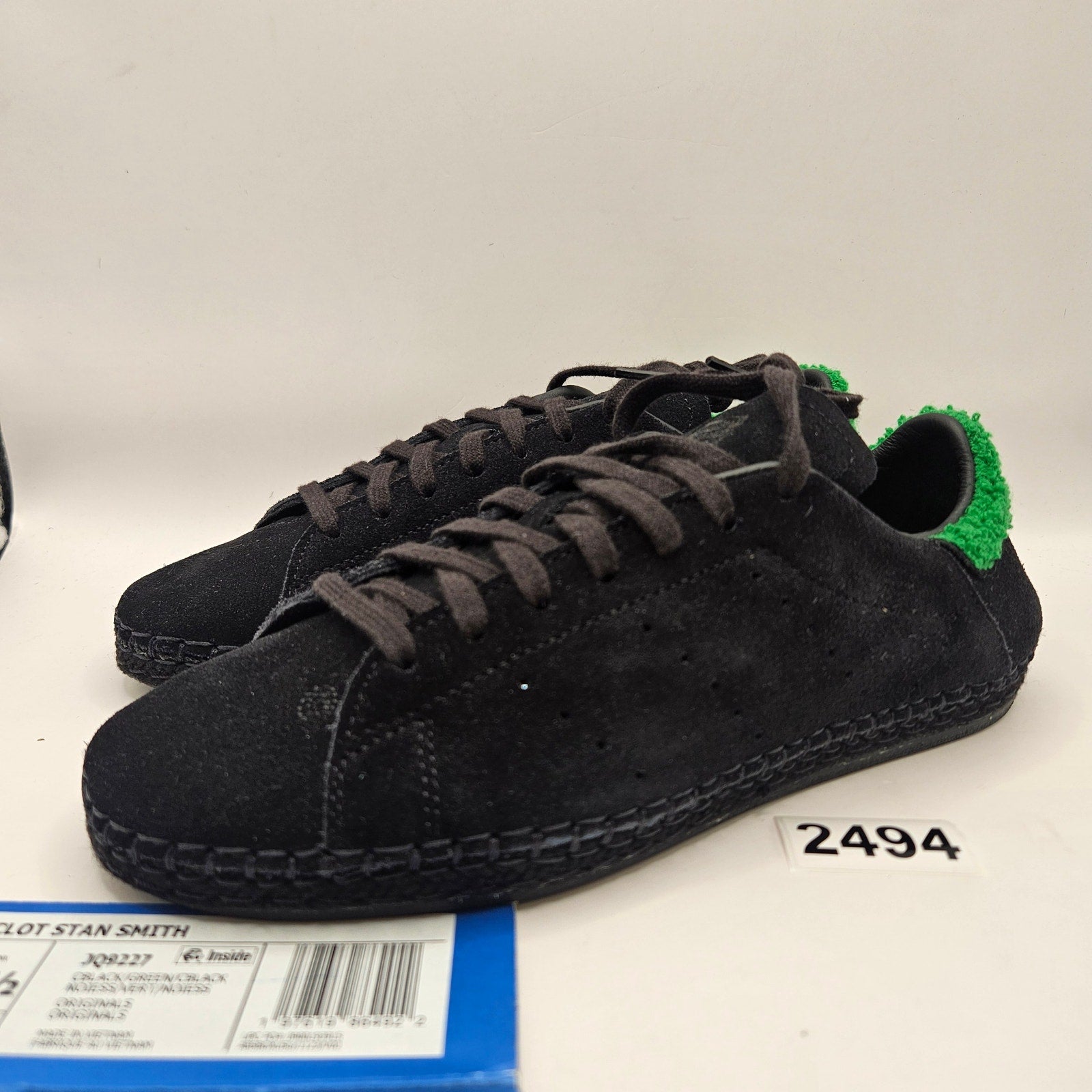 ADIDAS ORIGNAL X CLOT STANSMITH MEN'S 6.5 BLACK SUEDE JQ9227 NWOB