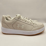 UNDER ARMOUR WOMEN'S 9 OFFICAL SUEDE IVORY TOP LACE LOW SNEAKER 3028636-100