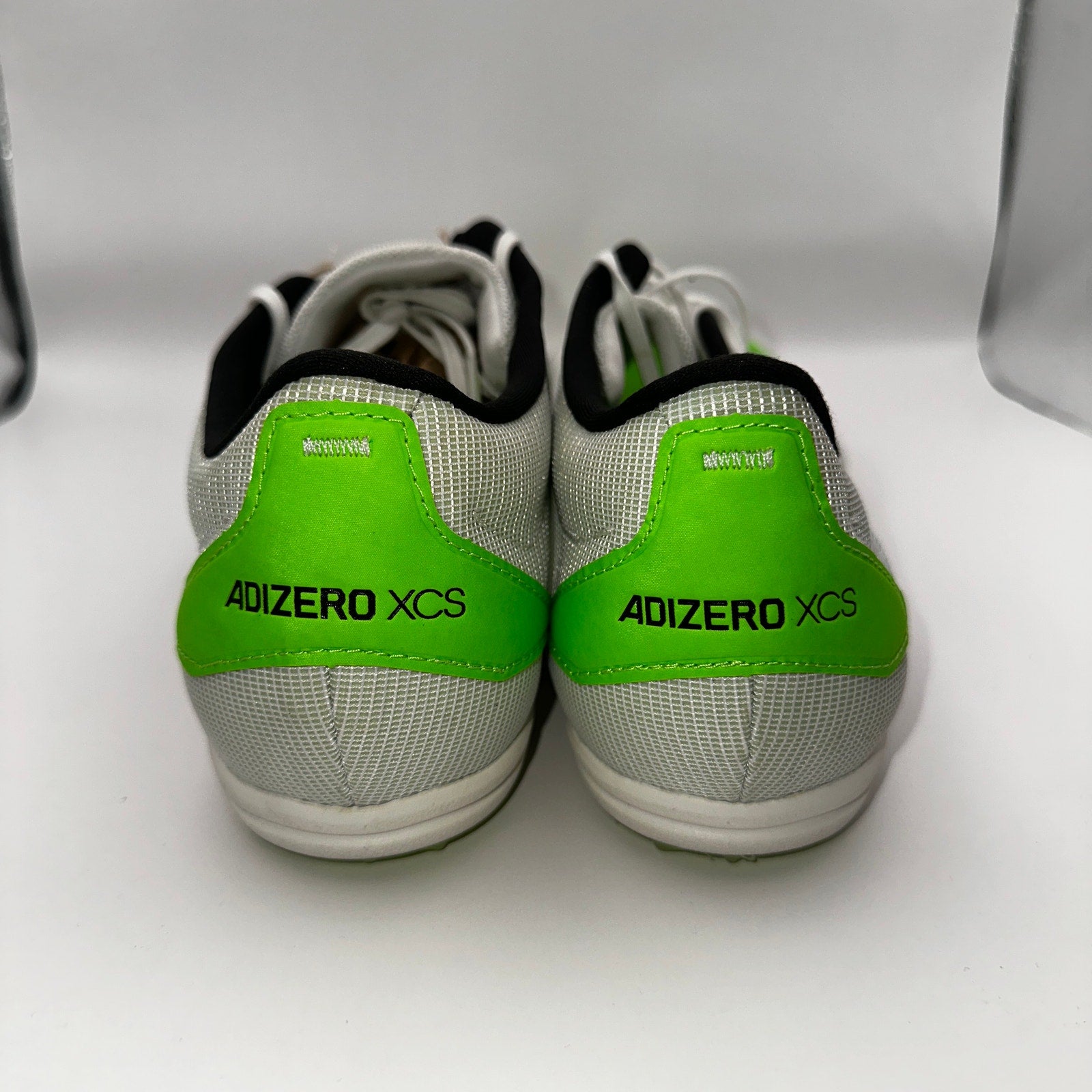 Adidas Adizero XCS Mens 15 Running Cleats White Solar Green GX6681