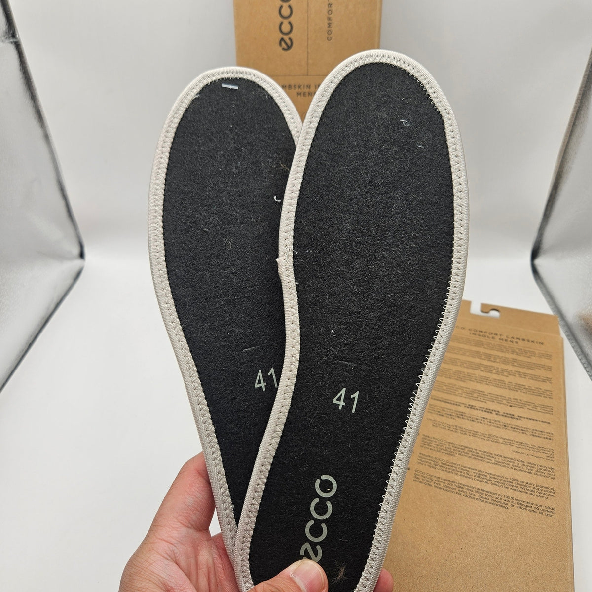 ECCO MEN'S 41 LAMBSKIN COMFORT INSOLES NIB