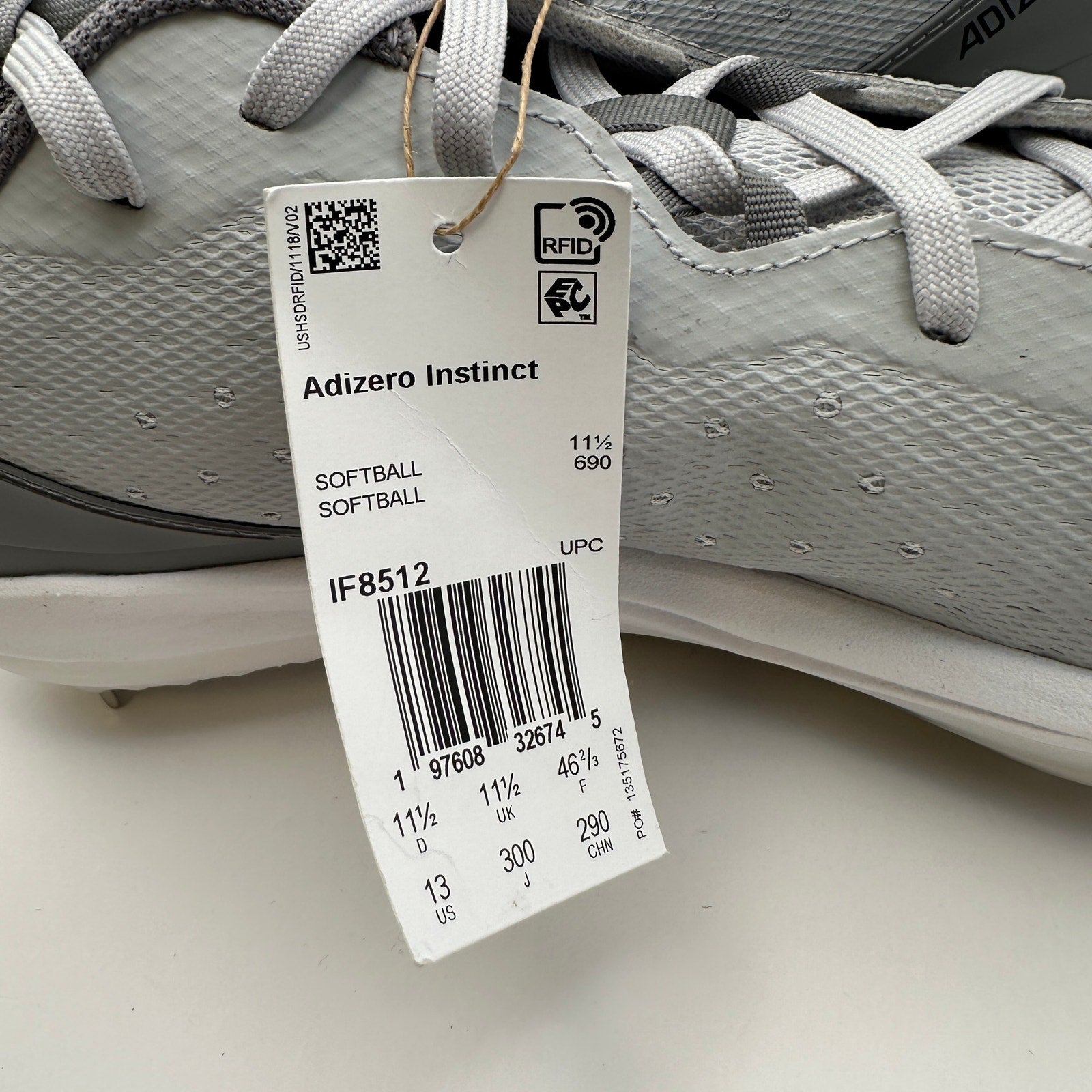 ADIDAS Women's 13 Adizero Instinct Softball Cleats IF8512