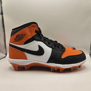 NIKE MEN'S 10 AIR JORDAN 1 MID TD CLEAT SHATTERED BACKBOARD FJ6805-801 NWOB