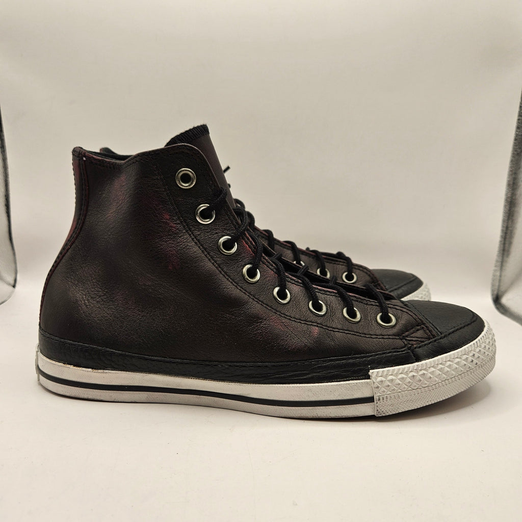 CONVERSE RARE M7.5 W9.5 CHUCK TAYLOR LEATHER HI BLACK CRANBERRY 125569C NWOB
