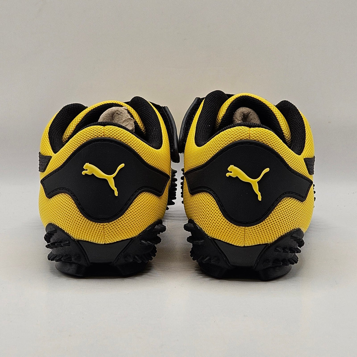 PUMA WOMEN'S 6.5 KIDS 5 MOSTRO OG PRIME PELE YELLOW BLACK STRAP ON 403729-06