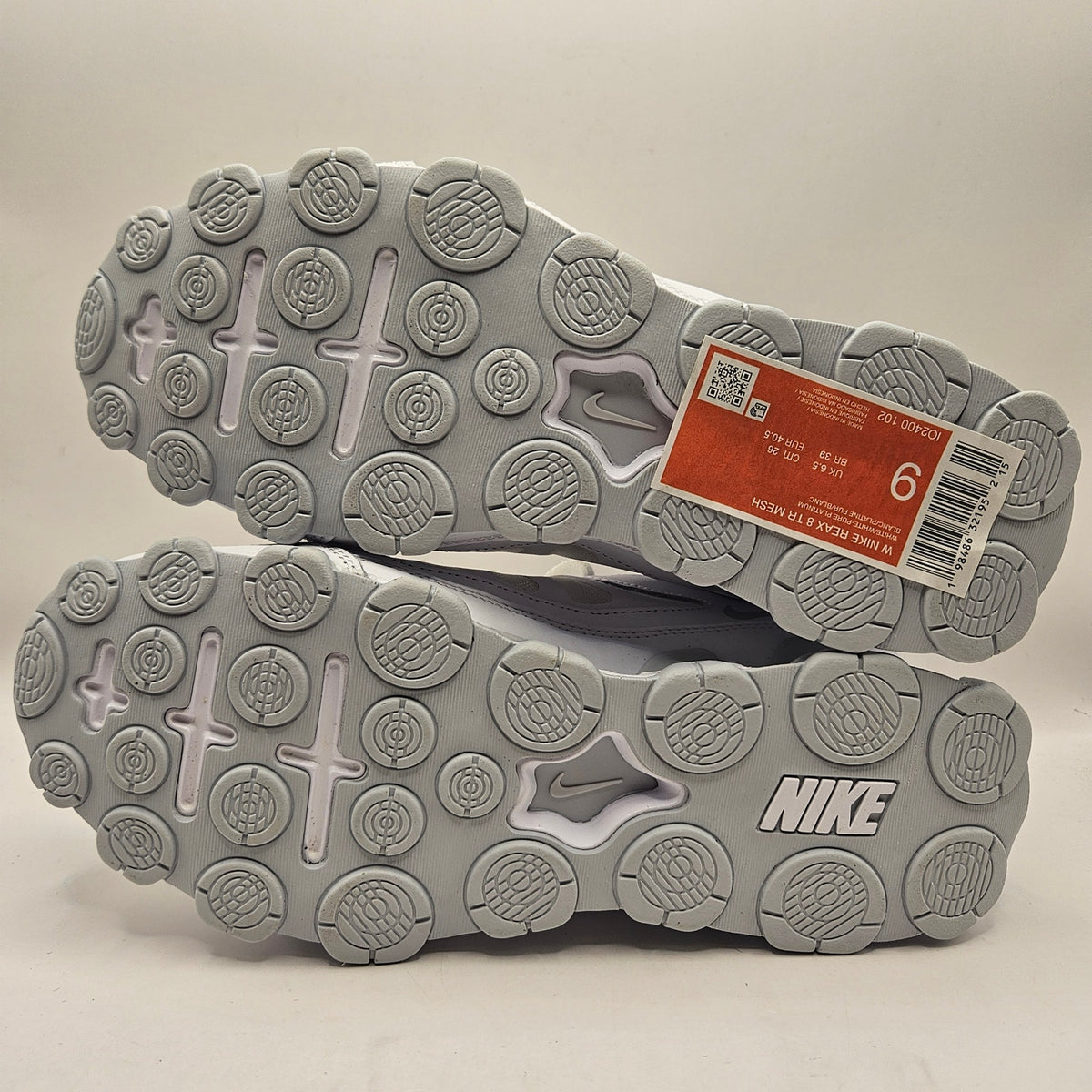 NIKE WOMEN'S 9 REAX 8 TR MESH WHITE PLATINUM NWOB IO2400-102