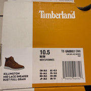 TIMBERLAND MEN'S 10.5 KILLINGTON MID LACE UP SNEAKER BOOT RUST FULL GRAIN NIB