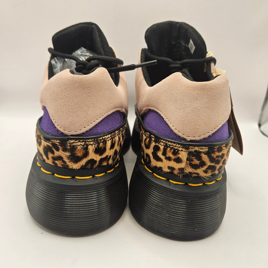 DR MARTENS WOMEN'S 7 BUZZ 5 EYE LEOPARD SUEDE PINK SUEDE PURPLE NWOB