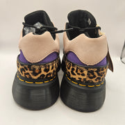 DR MARTENS WOMEN'S 7 BUZZ 5 EYE LEOPARD SUEDE PINK SUEDE PURPLE NWOB
