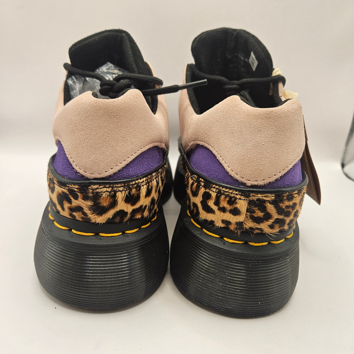 DR MARTENS WOMEN'S 7 BUZZ 5 EYE LEOPARD SUEDE PINK SUEDE PURPLE NWOB