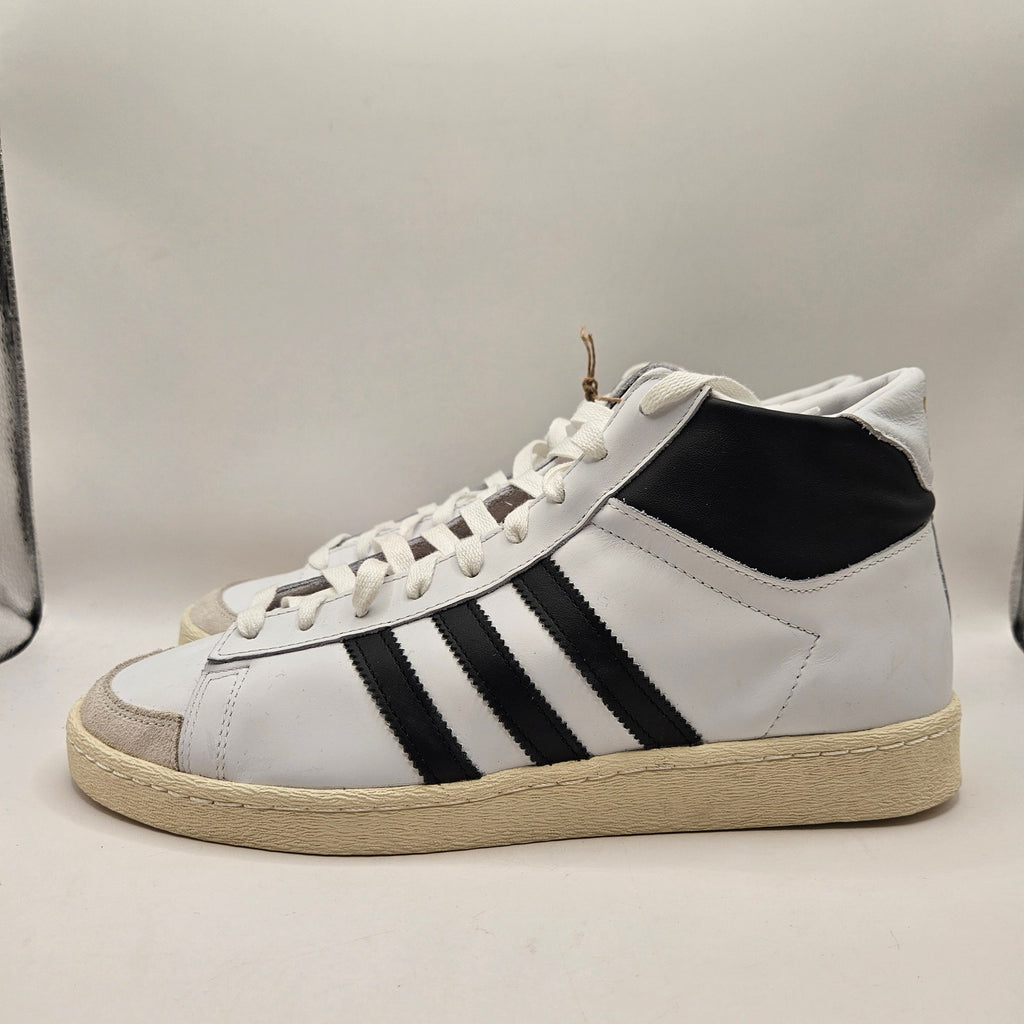 ADIDAS ORIGINALS MEN'S 10 JABBAR HI BLACK WHITE FOOTWEAR JI3445 NWOB