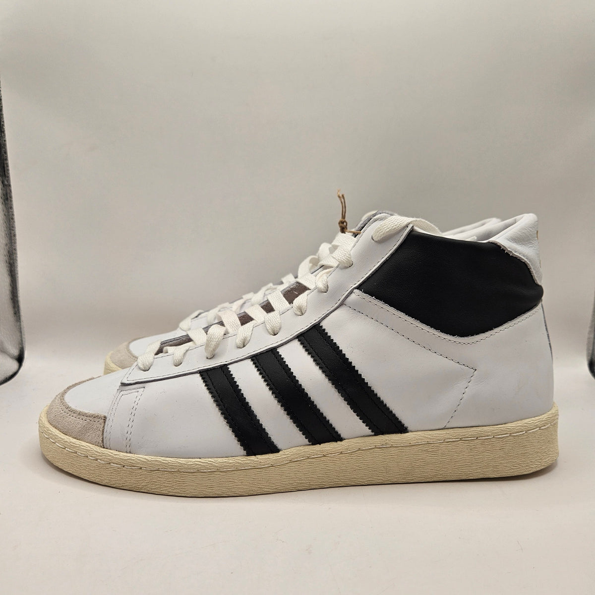 ADIDAS ORIGINALS MEN'S 10 JABBAR HI BLACK WHITE FOOTWEAR JI3445 NWOB