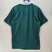 ADIDAS MEN'S LARGE ARCHIVE COLLAR ENGINEERED ACTIVE GREEN REGULAR FIT KE3582