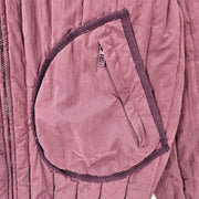URBAN OUTFITTERS WOMEN'S MEDIUM BURGUNDY HOODED QUILTED JACKET