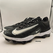 NIKE MEN'S 15 ALPHA HUARACHE ELITE 4 MCS BASEBALL CLEATS BLACK WHITE FD6221-003