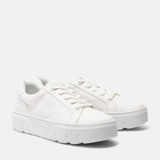 TIMBERLAND WOMEN'S 9.5 LAUREL COURT LOW LACE SNEAKER WHITE CANVAS NIB