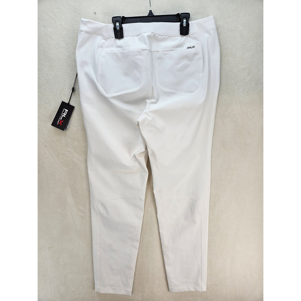 RLX RALPH LAUREN GOLF PANTS WOMEN'S 12 WHITE STRETCH MSRP $168 NWT