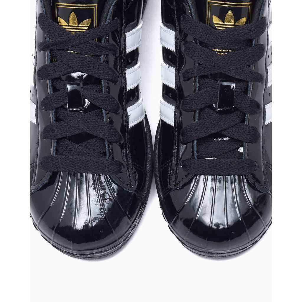 ADIDAS ORIGINAL WOMEN'S 10 SUPERSTAR II 2 PATENT LEATHER CORE BLK WHT NIB JS4009