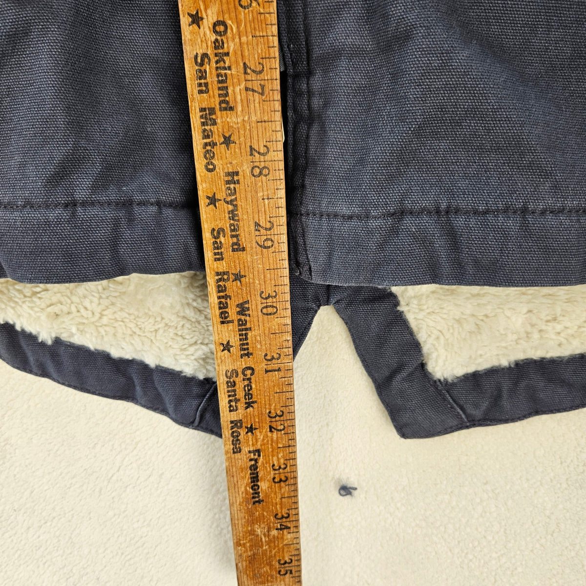 DICKIES WOMEN'S MEDIUM SHERPA LINED WOVEN DUCK JACKET DIESEL GRAY A85WPG75