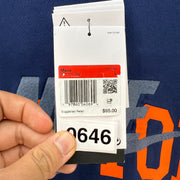 NIKE AIR MEN'S LARGE NEW YORK CREW NECK SWEATSHIRT BLUE HQ1101-492