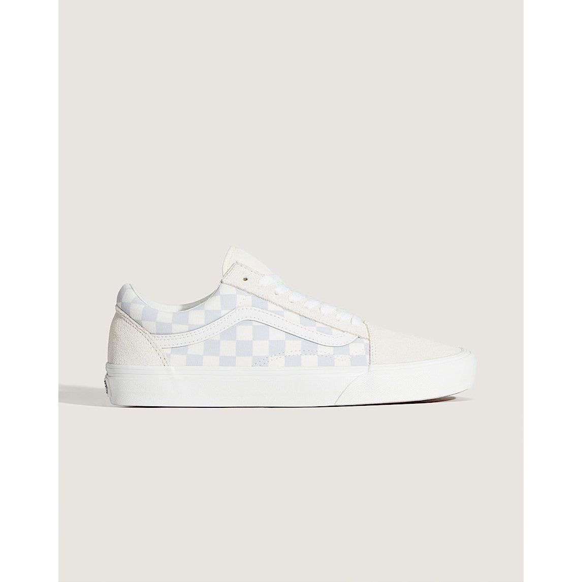 VANS MEN'S 8 OLD SKOOL WHITE CHECKERBOARD MARSHMELLOW NIB LOW TOP SKATEBOARD SNEAKER