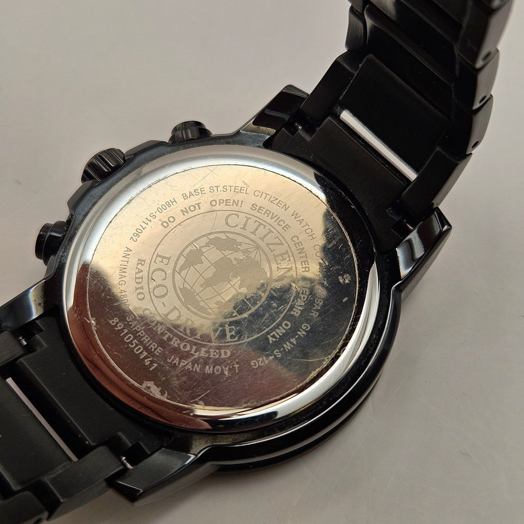 CITIZEN AT8175-58E MEN'S RADIO CONTROLLED TACHYMETER WORLD TIME $650 NEW