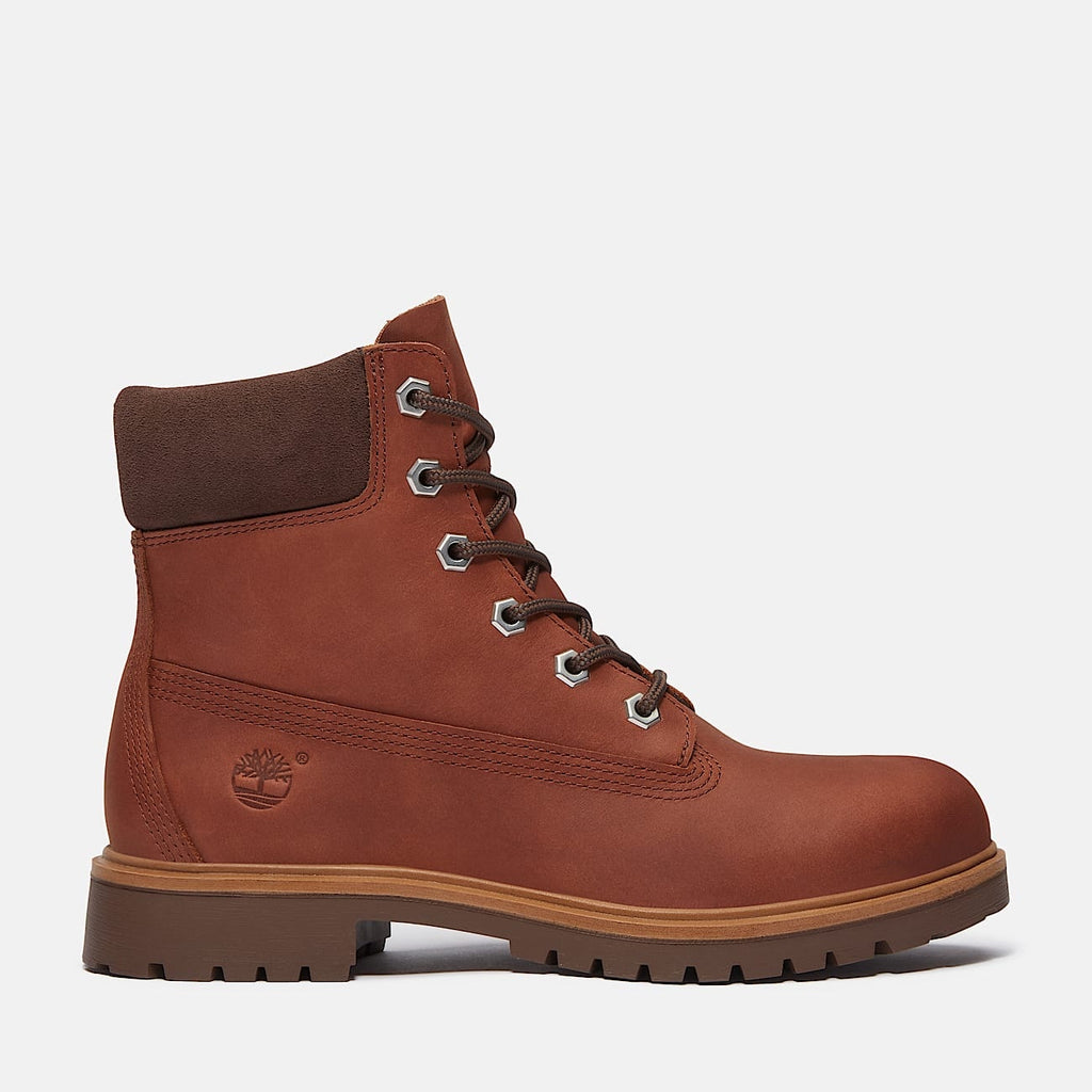 TIMBERLAND 25 WOMEN'S 5.5 WATERPROOF 6 IN BOOT NIB MEDIUM BROWN FULL-GRAIN