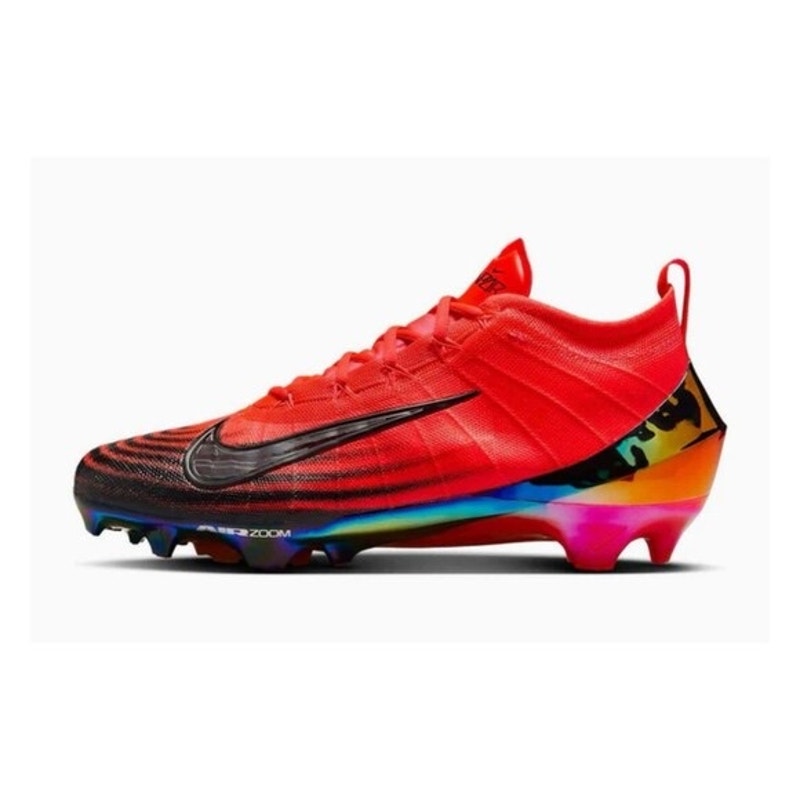 NIKE MEN 9.5 VAPOR ELITE 1 FOOTBALL CLEATS CRIMSON ORANGE BLACK HF1099-600 NWOB