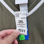 ADIDAS MEN'S XXLARGE ORIGINALS TREFOIL OG 2 IN 1 JERSEY OLIVE STRATA KS5329