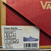 VANS MEN'S 8.5 CLASSIC SLIP ON PASTEL MONO DUSTY BLUE NIB