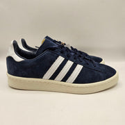 NO INSOLE ADIDAS MEN'S 5.5 CAMPUS 80S NAVY OFF WHITE FZ6153 LOW TOP SUEDE