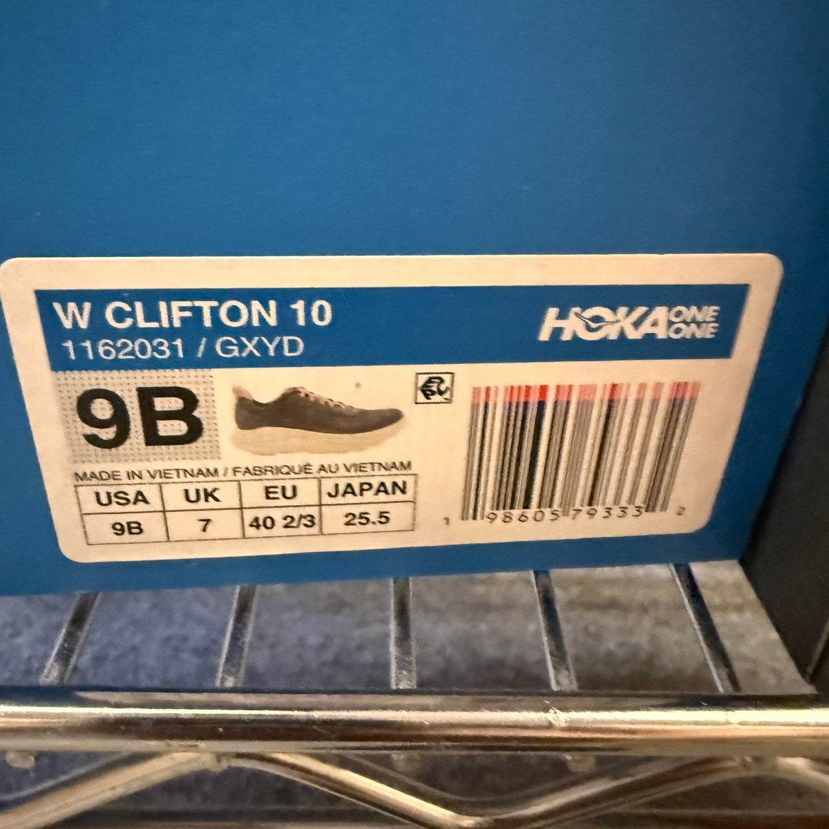 HOKA WOMEN'S 9 CLIFTON 10 RUNNING SHOES 1162031GXYD GALAXY DRIED ROSE GRAY
