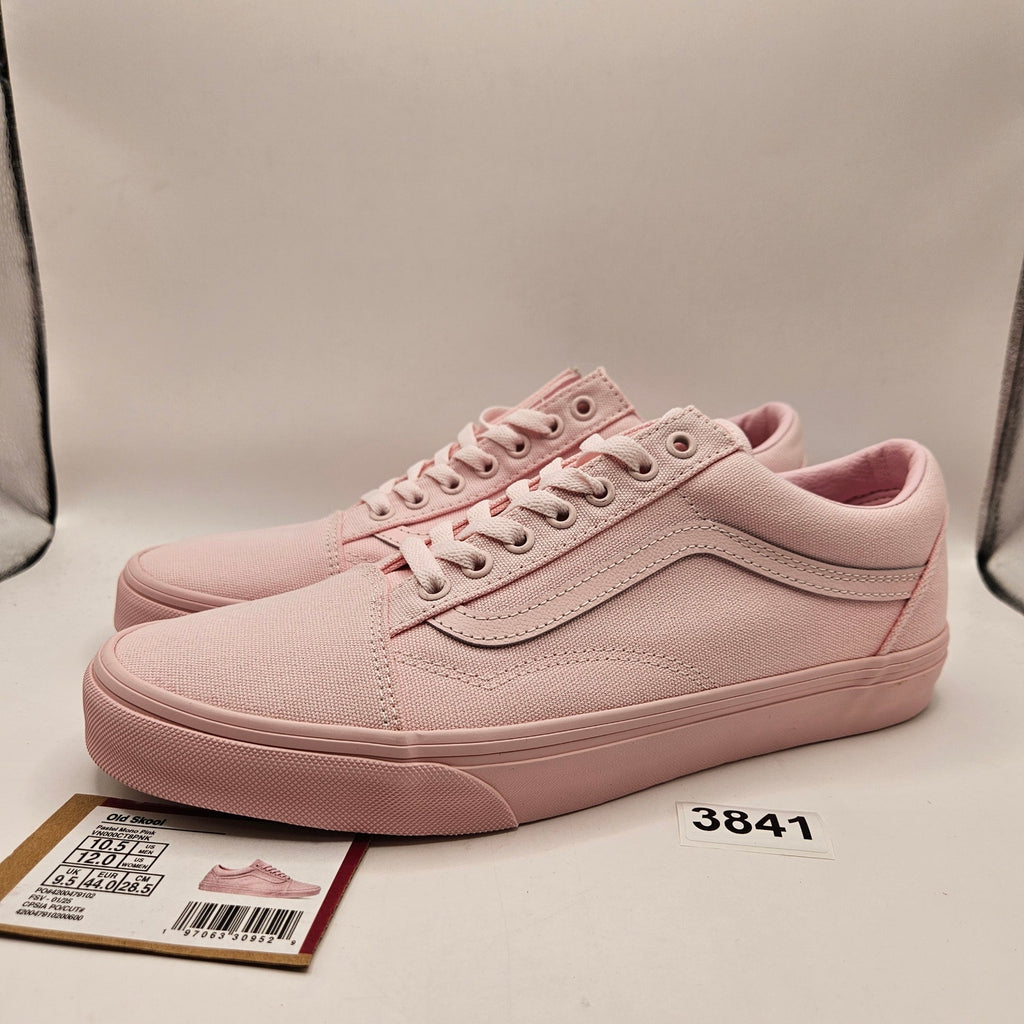 VANS MEN'S 10.5 OLD SKOOL PASTEL MONO PINK LOW TOP SNEAKER NWOB