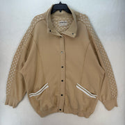 FREE PEOPLE WOMEN'S LARGE HERITAGE OVERSIZED JACKET LIGHT MOCHA