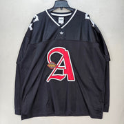 ADIDAS MEN'S XXLARGE ORIGINALS TREFOIL OG 2 IN 1 JERSEY BLACK RED RARE KS5328