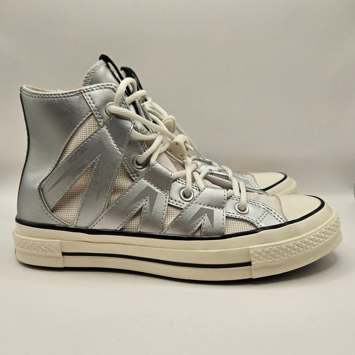 CONVERSE WOMEN'S 9 CHUCK 70 MESH HI DULL SILVER SNEAKER A15187C