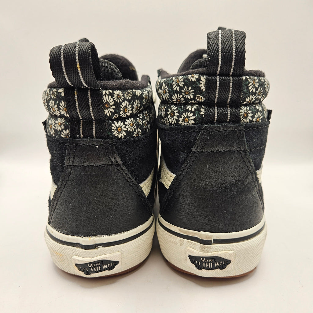 VANS WOMEN'S 6.5 SK8-HI MTE 2 WINTERIZED HIKING OUTDOOR BLK WHT FLORAL NWOB