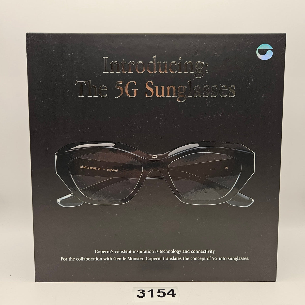 GENTLE MONSTER X COPPERNI 5G 01 BLACK SUNGLASSES LIMITED EDITION NIB