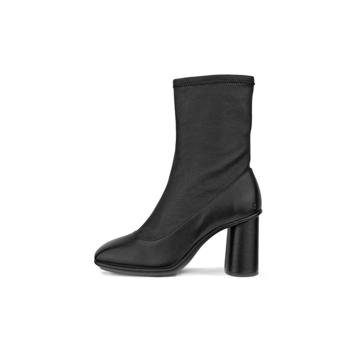 ECCO WOMEN'S 42 SCULPTED ALBA BLOCK 65 BLACK LEATHER HEEL BOOT NIB 23481351052