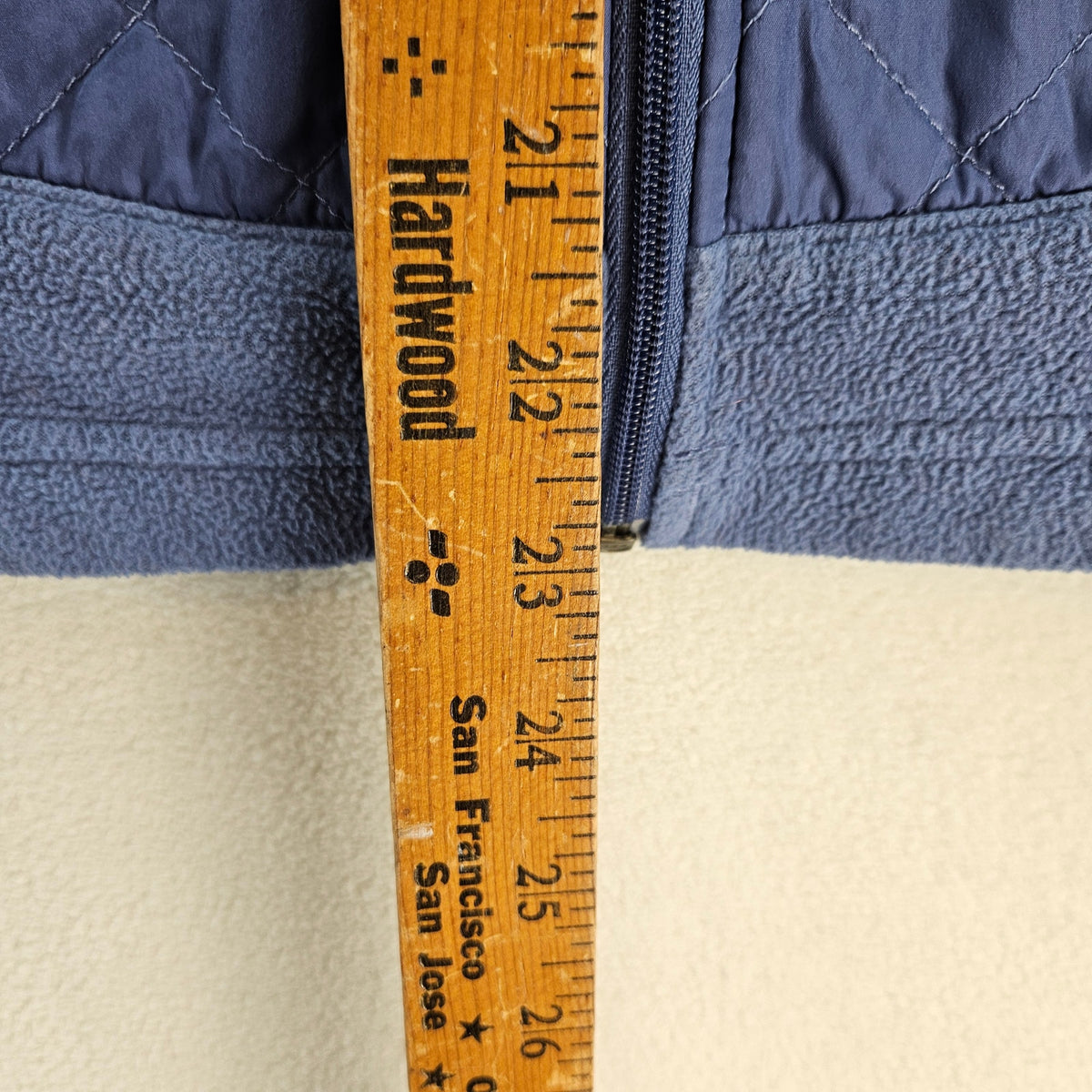 COLUMBIA WOMEN'S XL QUILTED FLEECE JACKET BLUE FULL ZIP LIGHTWEIGHT OUTDOOR