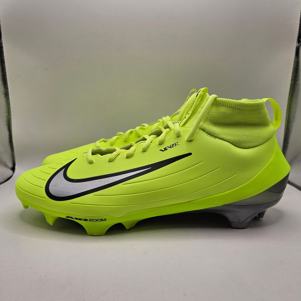 NIKE MEN'S 13 VAPOR PRO 1 FOOTBALL CLEATS VOLT GREEN SILVER IQ5163-700 NWOB