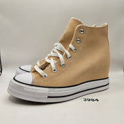 CONVERSE WOMEN'S 9.5 CHUCK TAYLOR ALL STAR WEDGE HI COASTAL DUNE A12531C NWOB