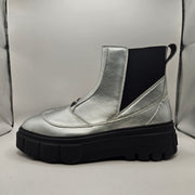 SOREL WOMEN'S 12 CARIBOU X BOOT CHELSEA SILVER BLACK NIB NL5014-034