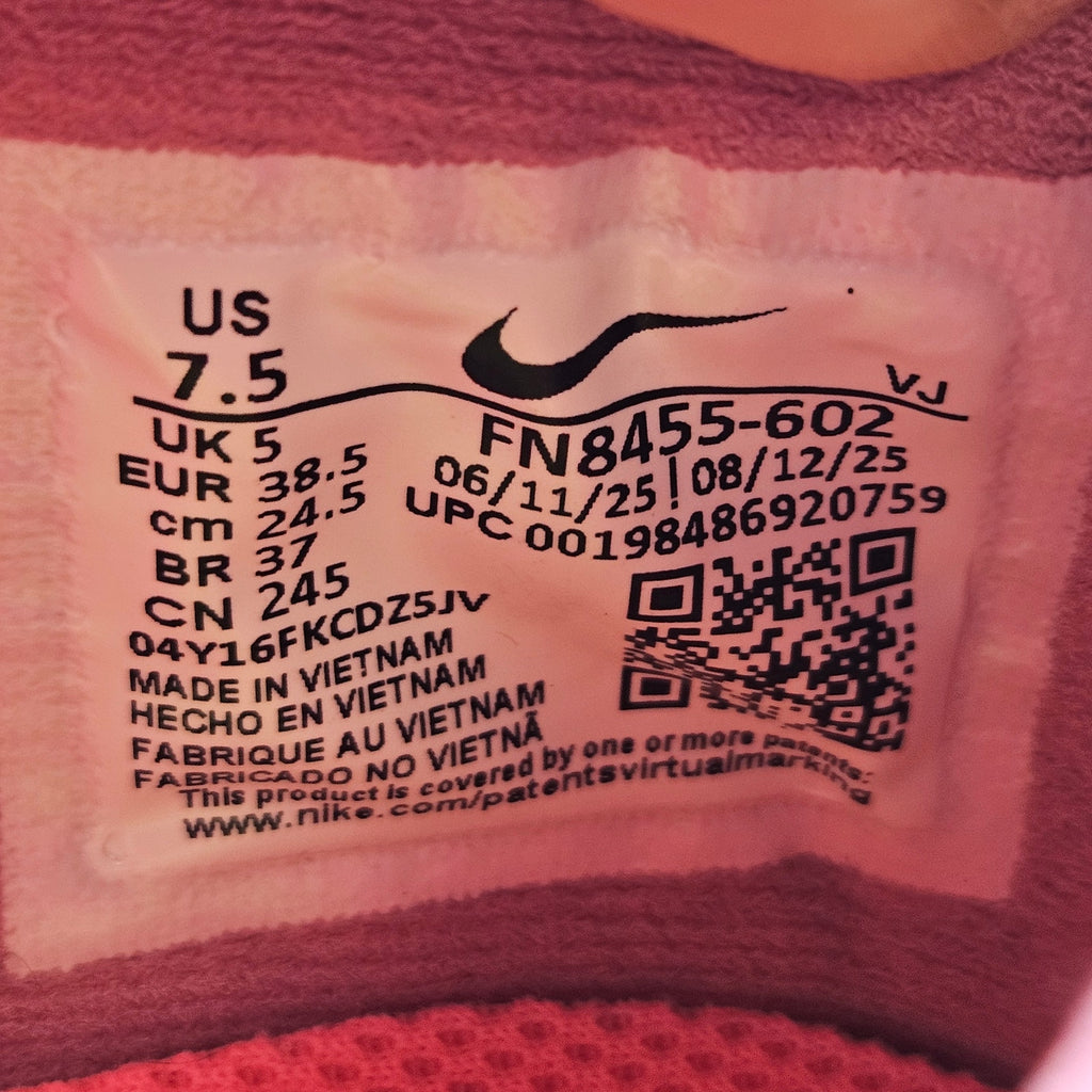 NIKE WOMEN'S 7.5 ZOOM FLY 6 PINK WHITE VOLT FN8455-602 RUNNING SHOES NWOB