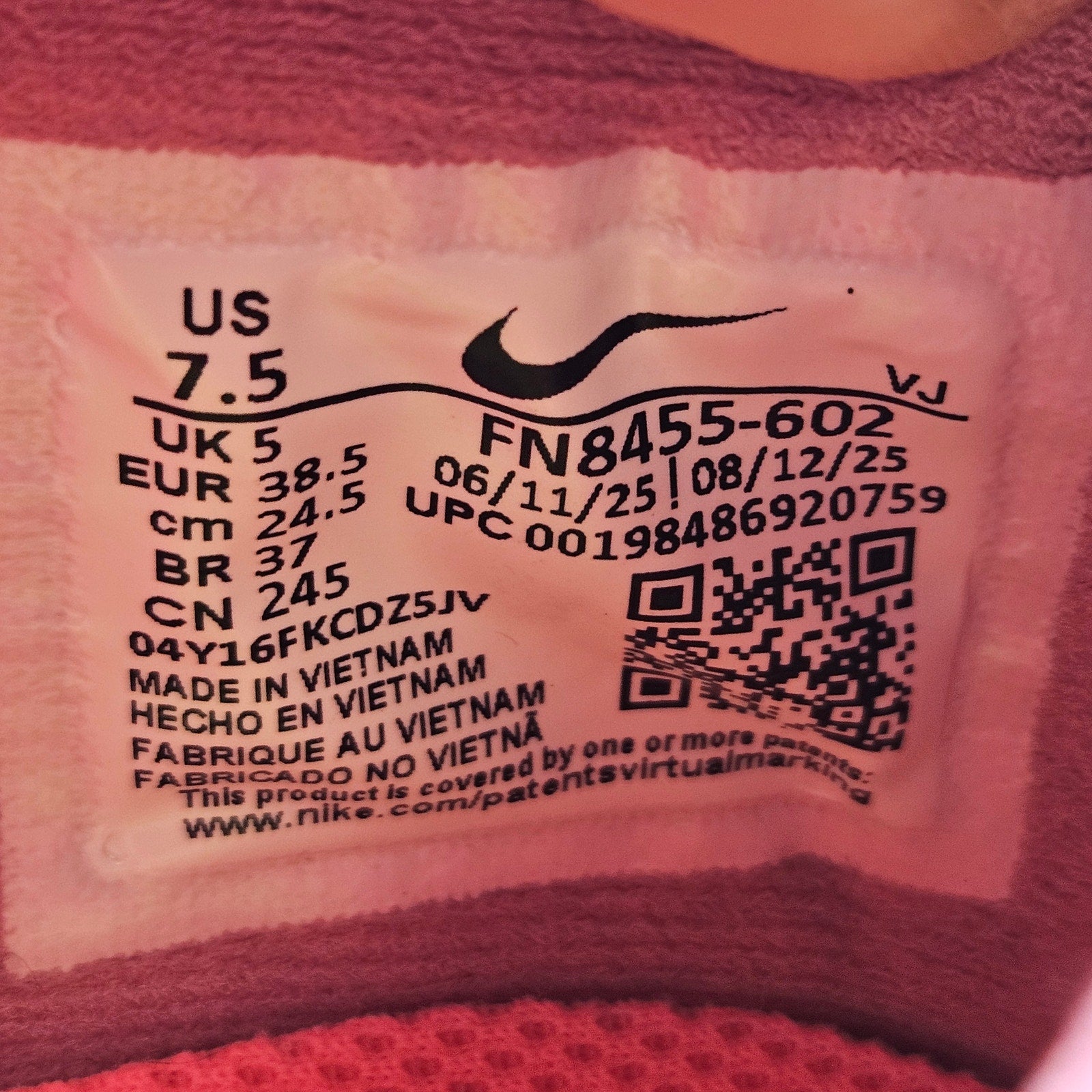 NIKE WOMEN'S 7.5 ZOOM FLY 6 PINK WHITE VOLT FN8455-602 RUNNING SHOES NWOB