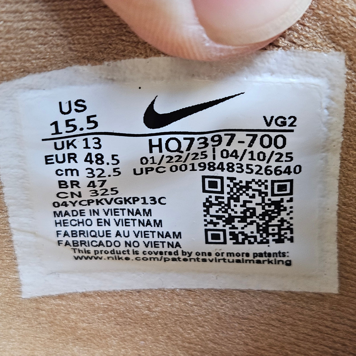 NIKE WOMEN'S 15.5 MEN'S 14 FIELD GENERAL METALLIC GOLD SAIL LO HQ7397-700