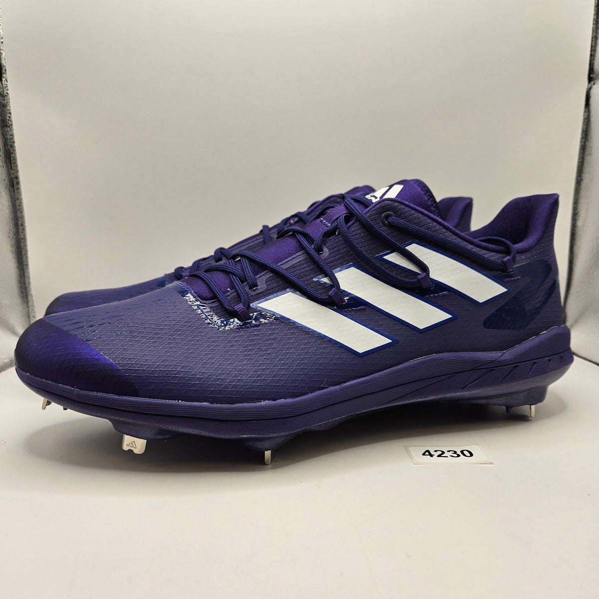 ADIDAS MEN'S 15 ADIZERO AFTERBURNER 8 PURPLE BASEBALL CLEATS H00980